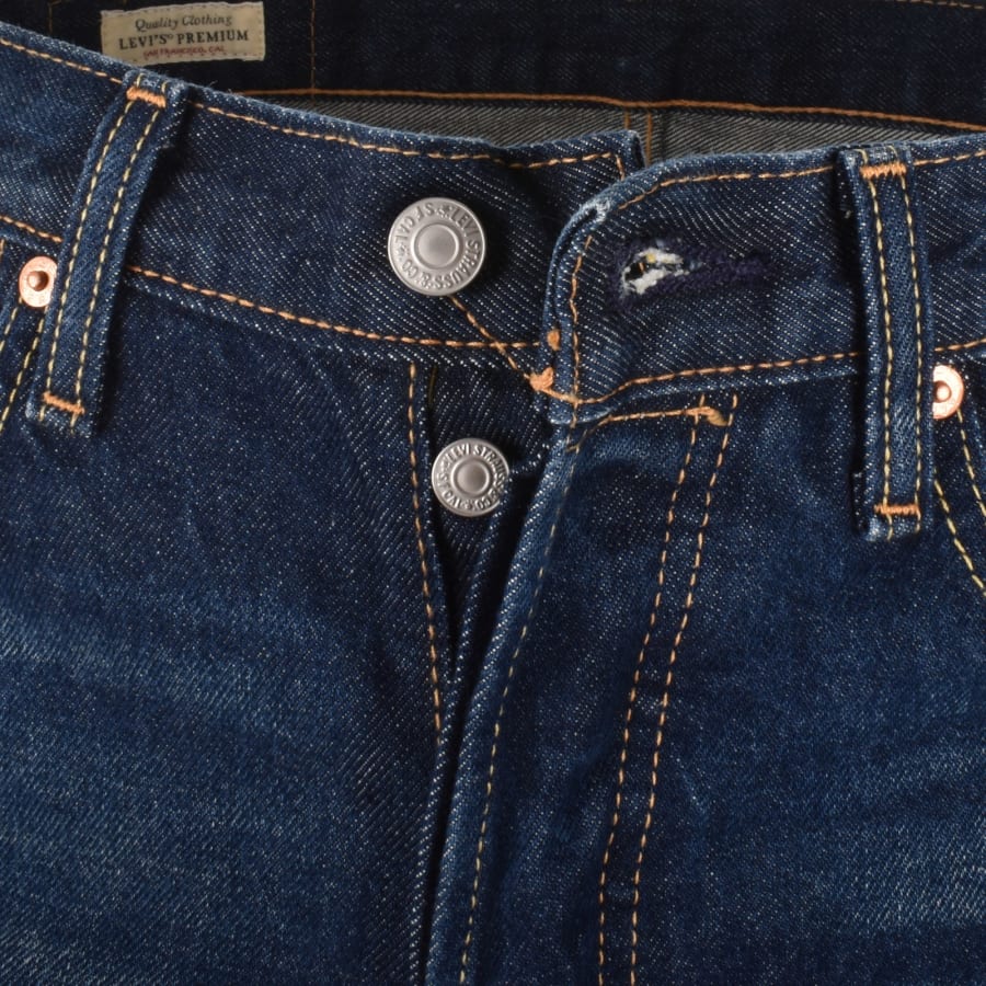 Image number 5 for Levis 501 Original Fit Jeans Dark Wash Blue
