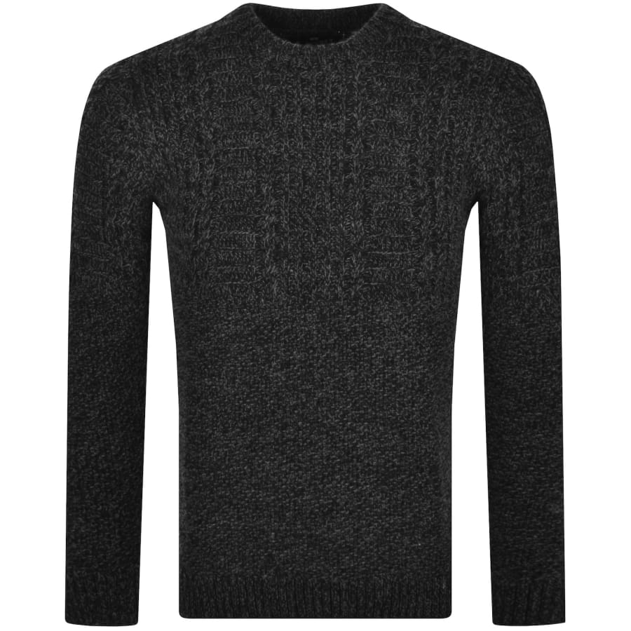 Image number 1 for Superdry Jacob Cable Knit Jumper Black
