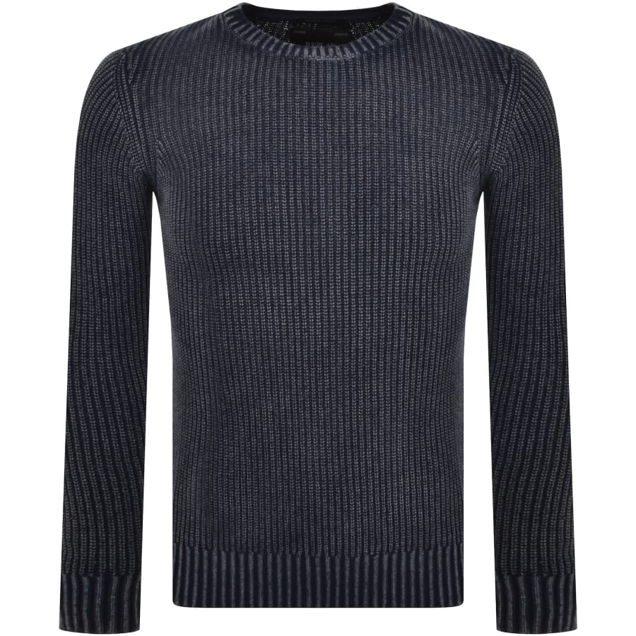 Image number 1 for Replay Crew Neck Knit Jumper Navy