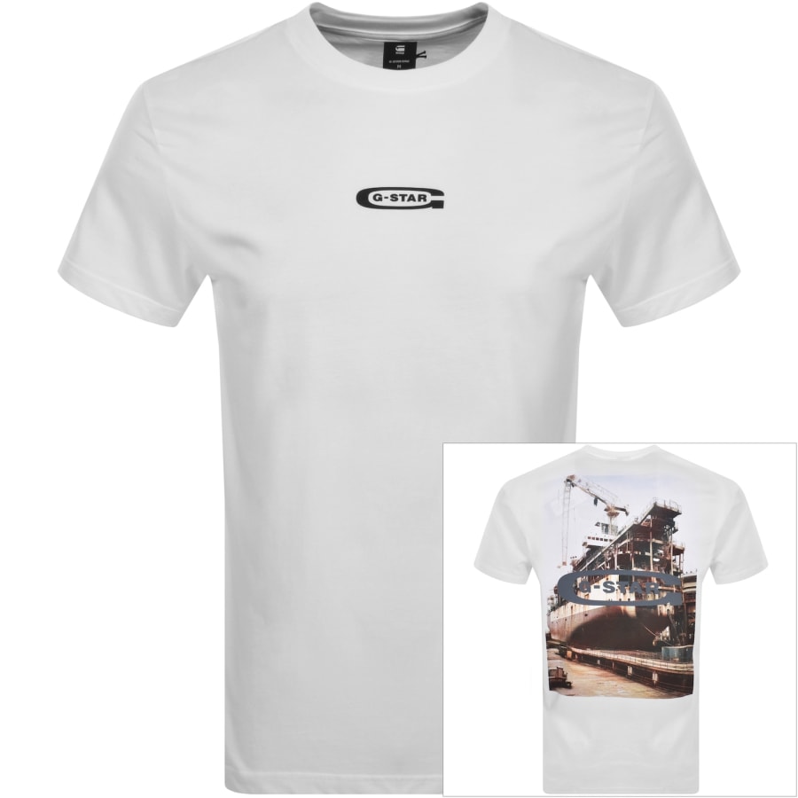 Image number 1 for G-Star Photo Print T Shirt White