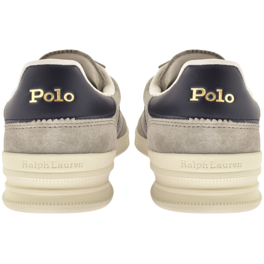 Image number 2 for Ralph Lauren Polo Low Top Trainers Grey