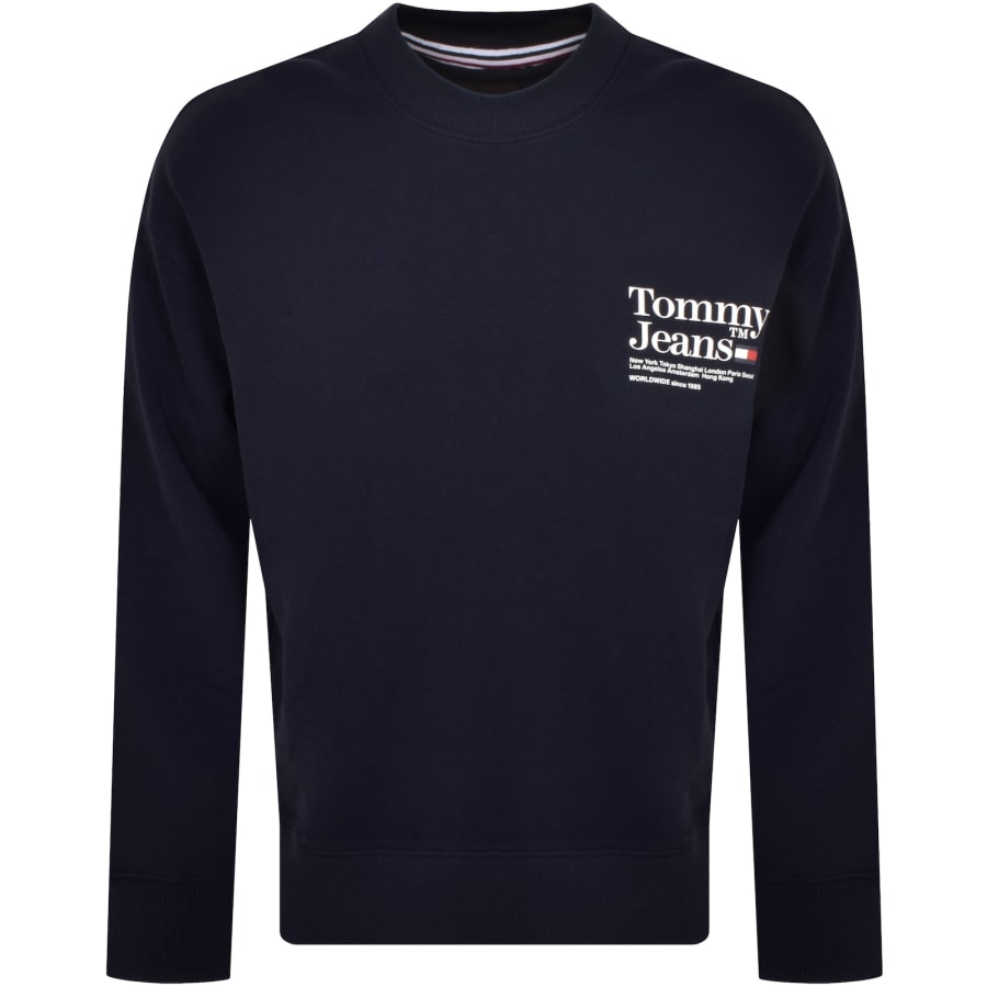 Image number 1 for Tommy Jeans Logo Sweatshirt Navy