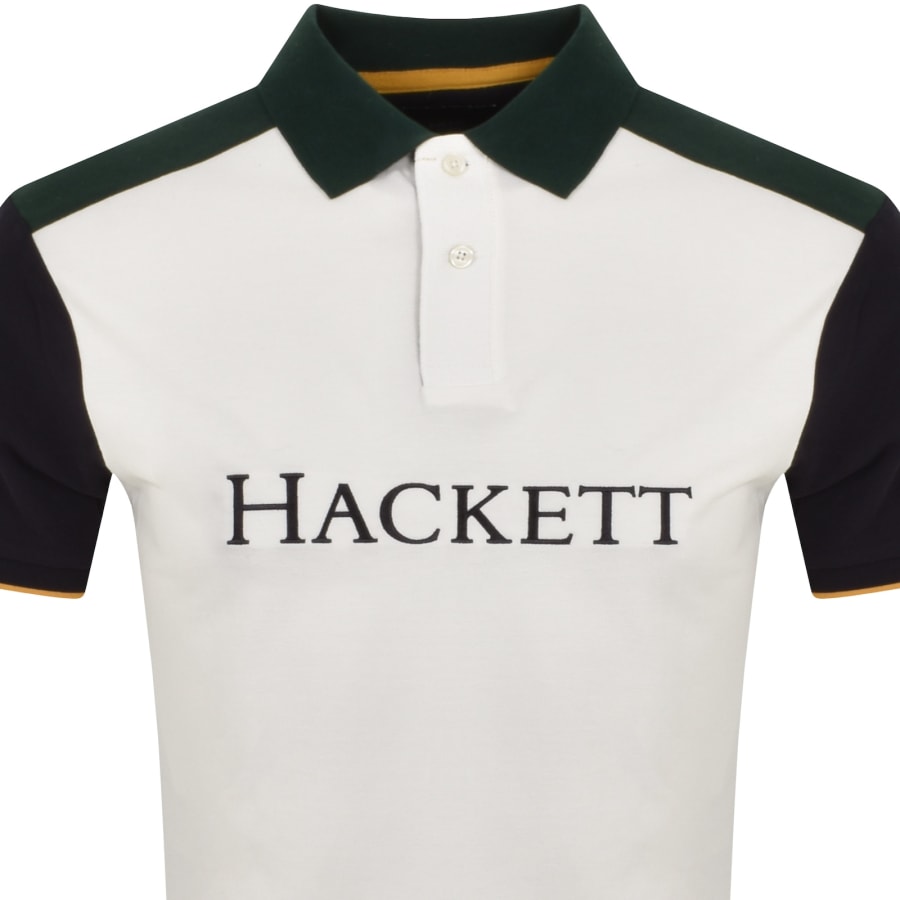 Image number 2 for Hackett Heritage Multi Polo T Shirt White