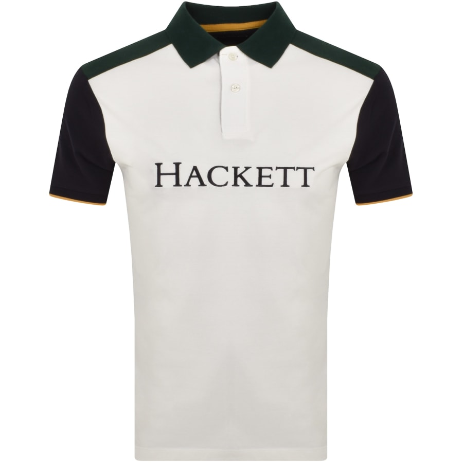 Image number 1 for Hackett Heritage Multi Polo T Shirt White