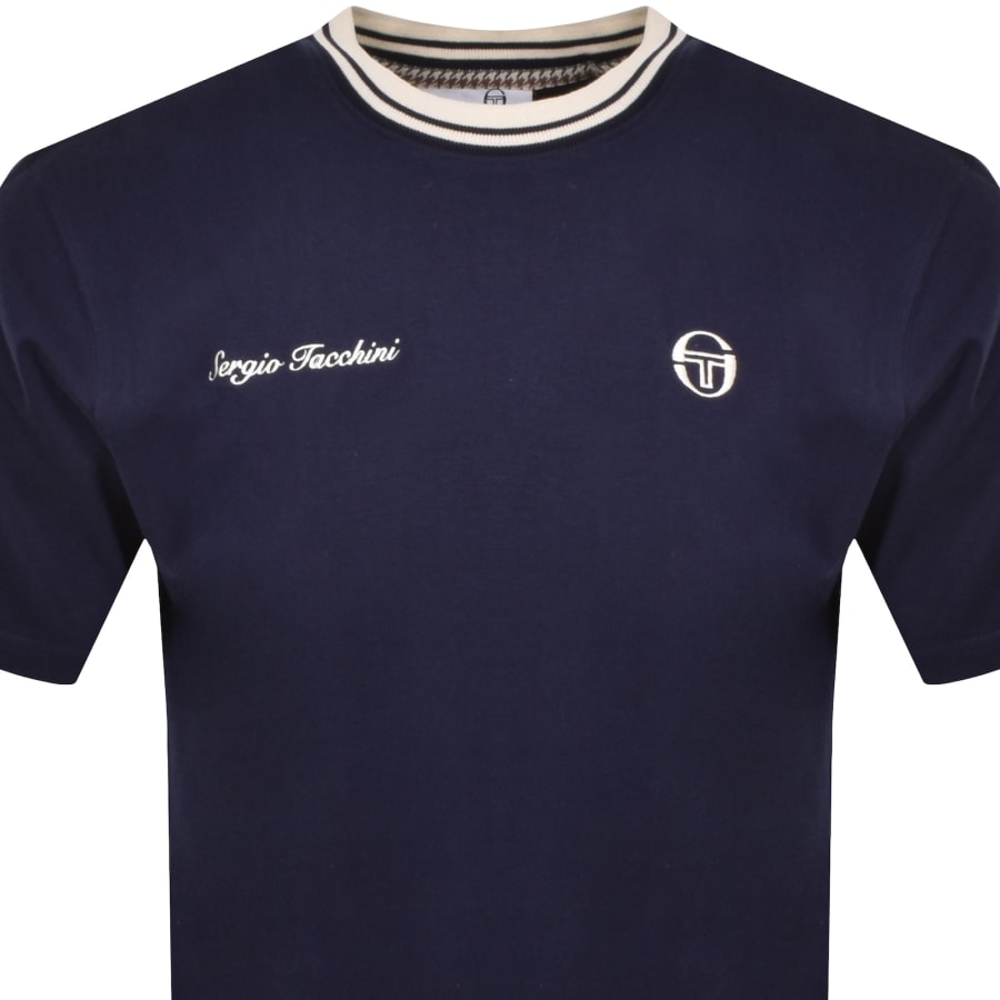 Image number 2 for Sergio Tacchini Gobert T Shirt Navy