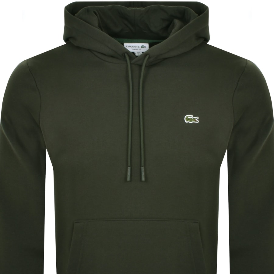 Image number 2 for Lacoste Logo Pullover Hoodie Green