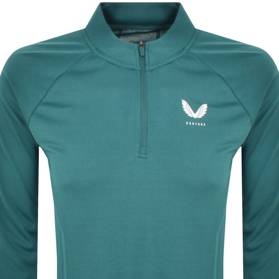 Image number 2 for Castore Apex Quarter Zip Sweatshirt Blue