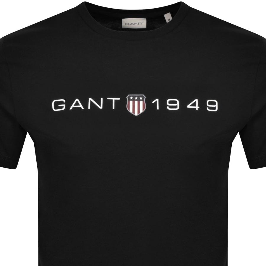 Image number 2 for Gant Graphic Logo T Shirt Black