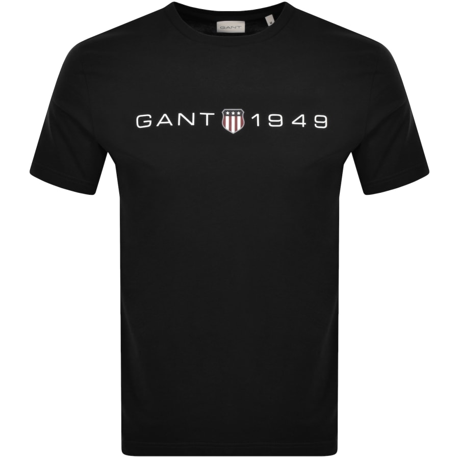 Image number 1 for Gant Graphic Logo T Shirt Black