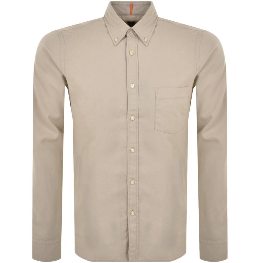 Image number 1 for BOSS Rickert Regular Fit Shirt Beige