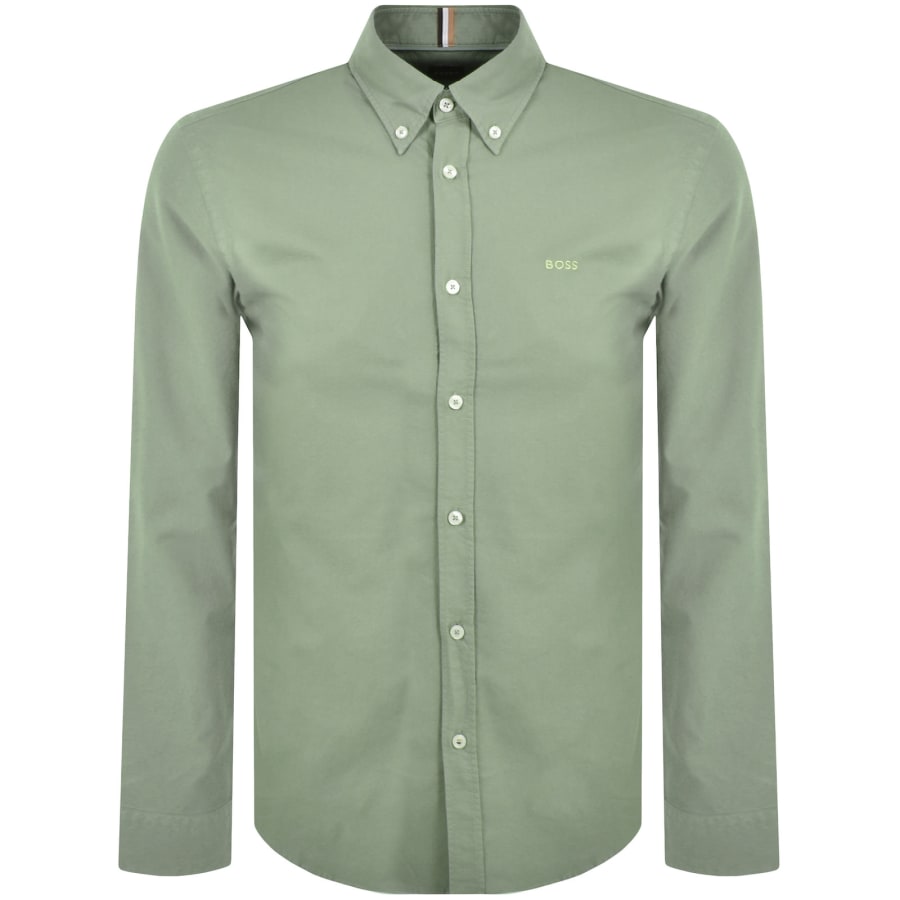Image number 1 for BOSS H Roan Long Sleeve Shirt Green