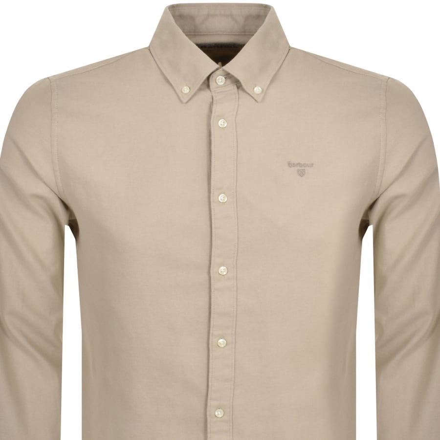 Image number 2 for Barbour Twillbridge Long Sleeved Shirt Beige