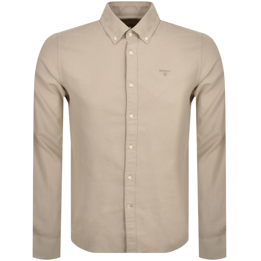 Image number 1 for Barbour Twillbridge Long Sleeved Shirt Beige