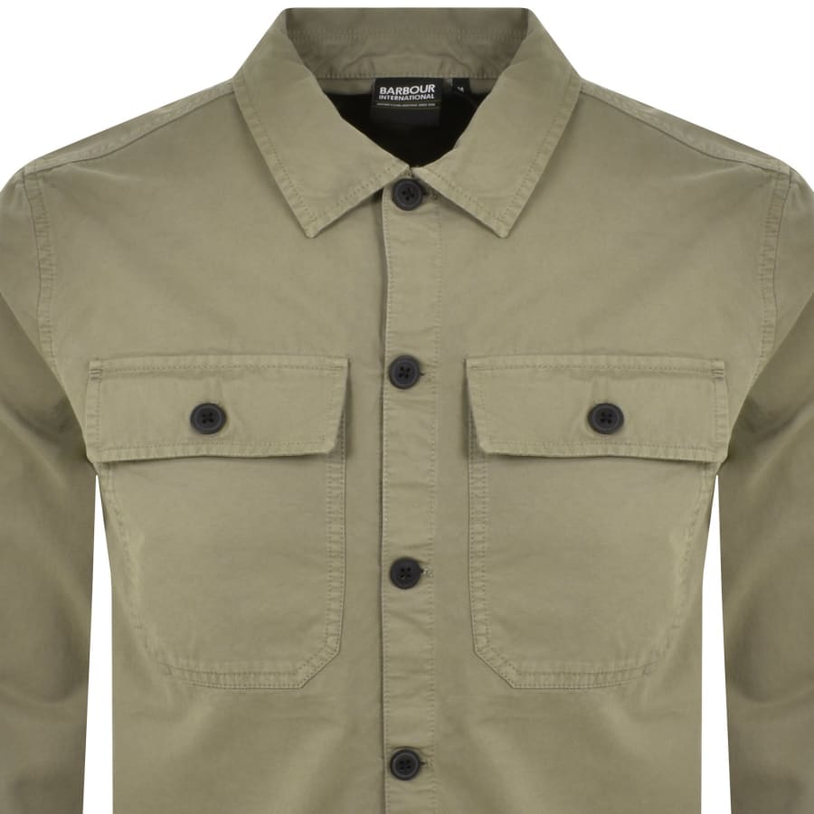 Image number 2 for Barbour International Arlo Overshirt Khaki