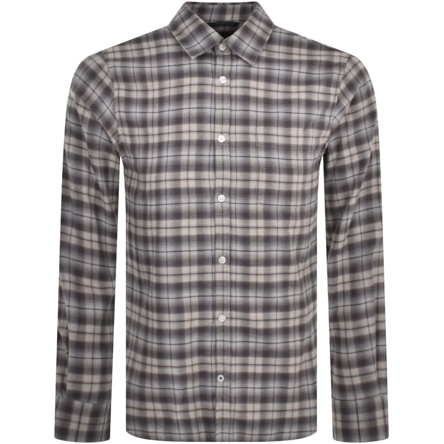Image number 1 for Oliver Sweeney Censo Check Shirt Grey