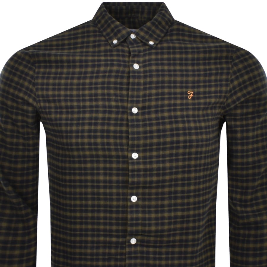 Image number 2 for Farah Alban Long Sleeve Shirt Navy