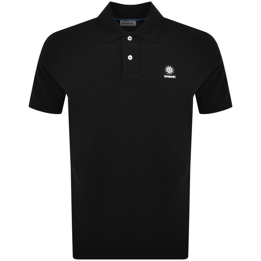 Image number 1 for Sandbanks Badge Logo Polo T Shirt Black