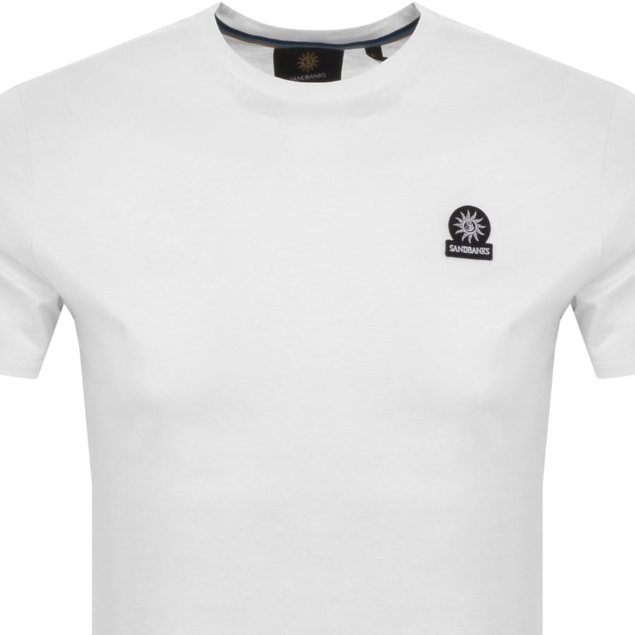 Image number 2 for Sandbanks Badge Logo T Shirt White