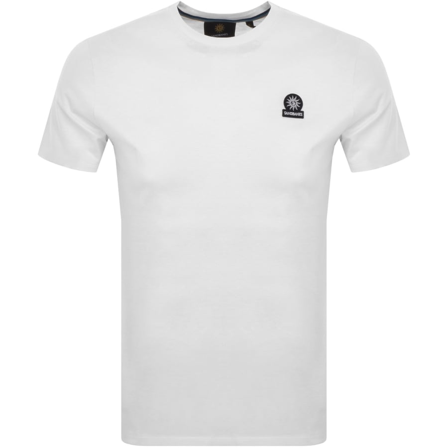 Image number 1 for Sandbanks Badge Logo T Shirt White