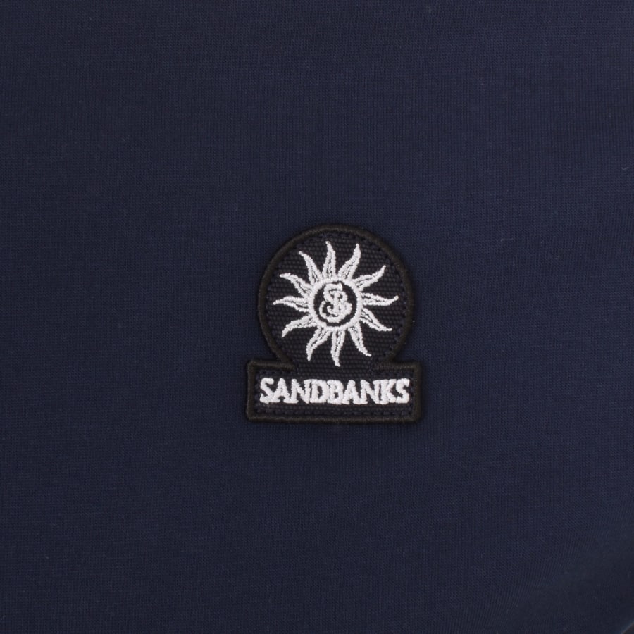 Image number 3 for Sandbanks Badge Logo T Shirt Navy