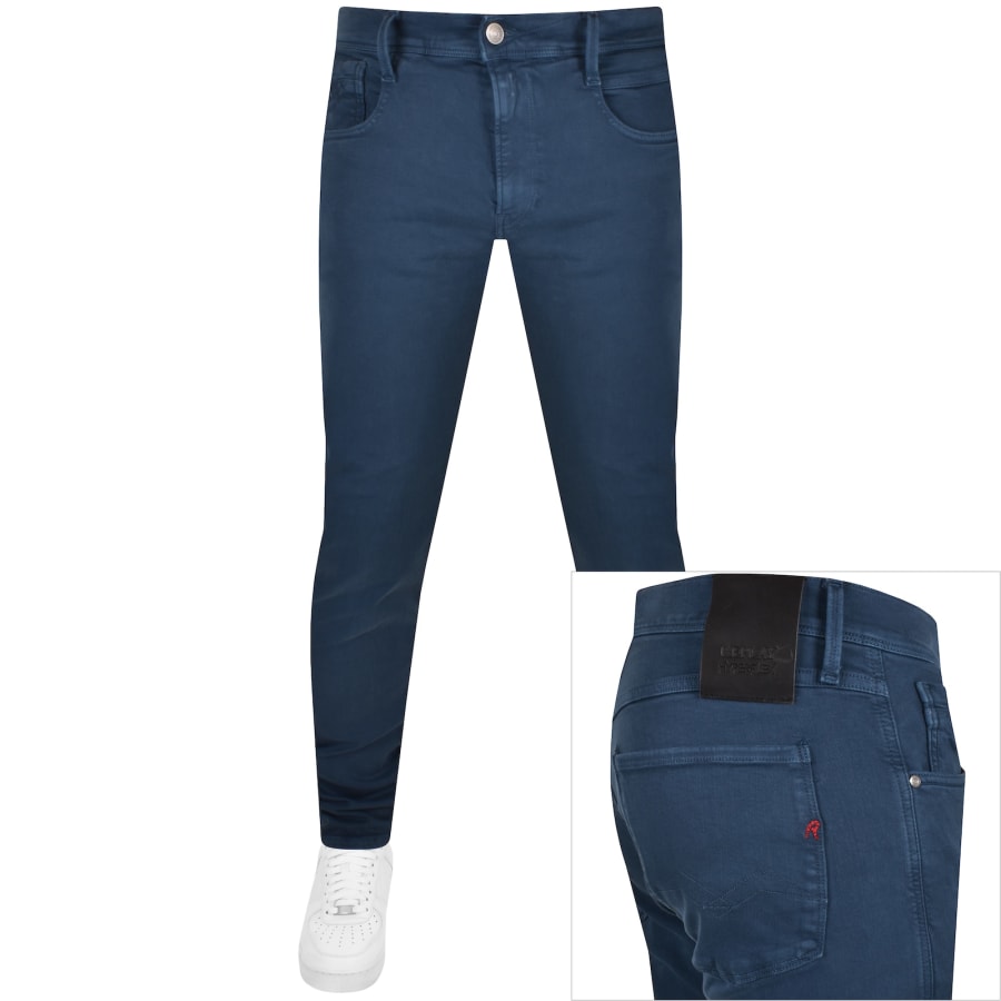 Image number 1 for Replay Anbass Slim Fit Jeans Blue