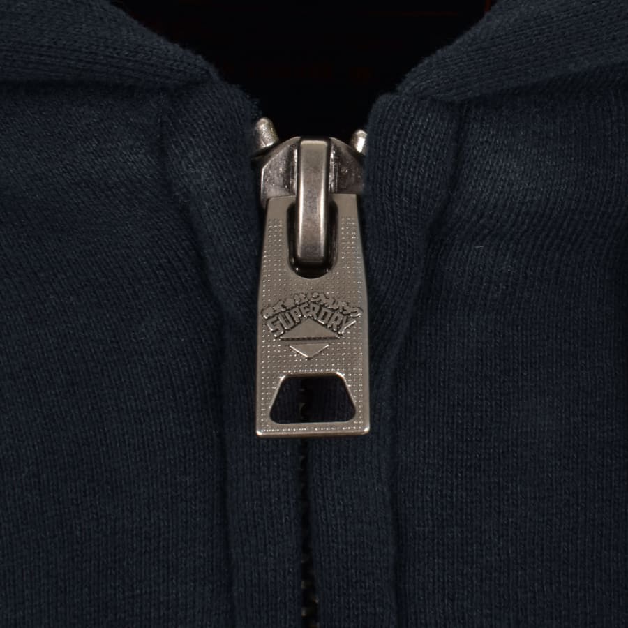 Image number 5 for Superdry Borg Lined Zip Hoodie Navy