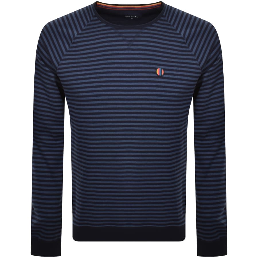 Image number 1 for Paul Smith Long Sleeve Damo T Shirt Navy