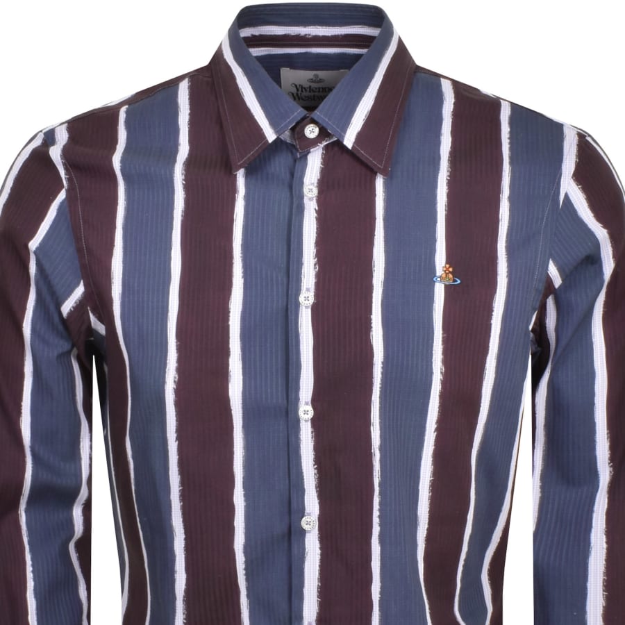 Vivienne Westwood Ghost Stripe Shirt Navy | Mainline Menswear 