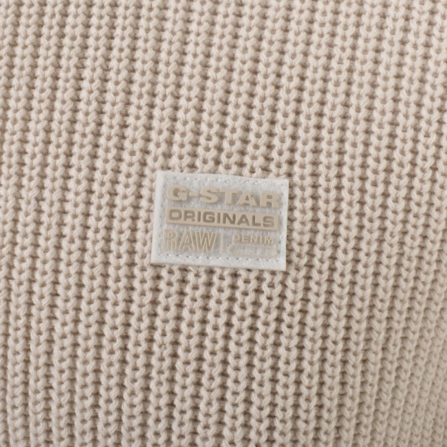 Image number 3 for G-Star Fisherman Knit Jumper Beige