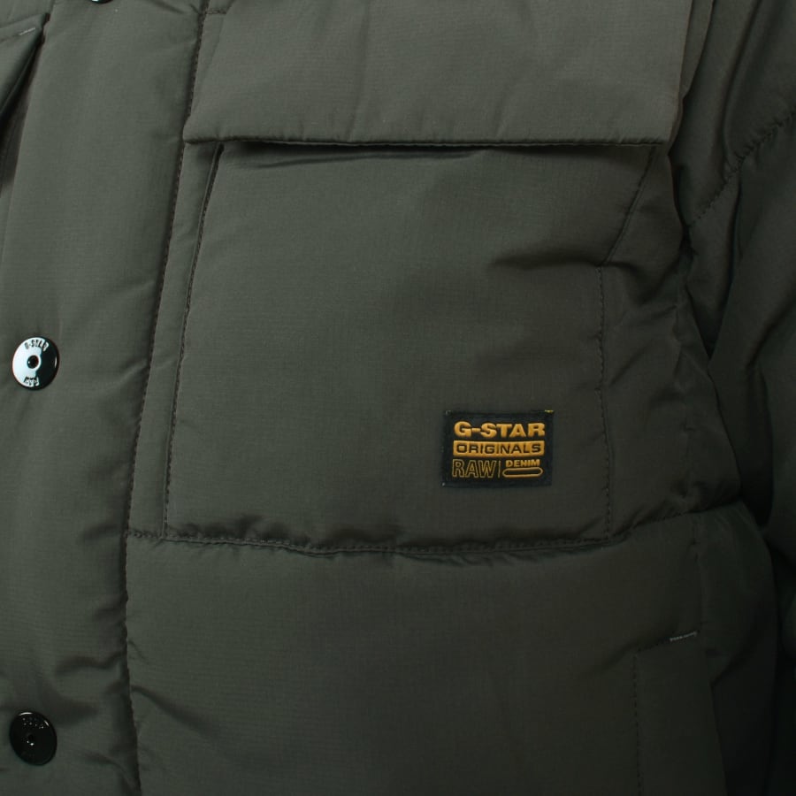 Image number 3 for G-Star Quilted Puffer Jacket Green