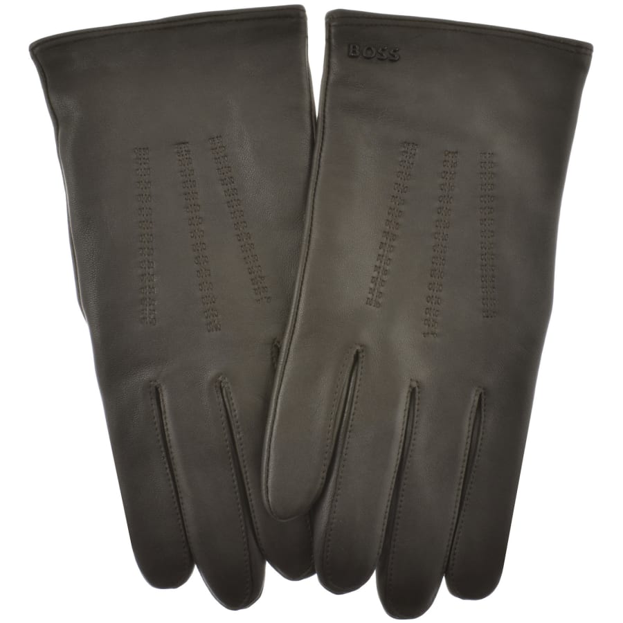 Image number 1 for BOSS Hainz ME Leather Gloves Brown