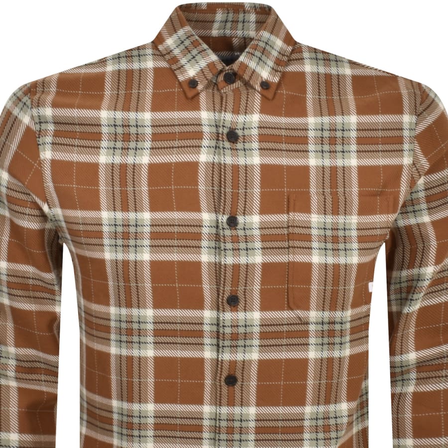 Image number 2 for Farah Marcelo Casual Fit Shirt Brown