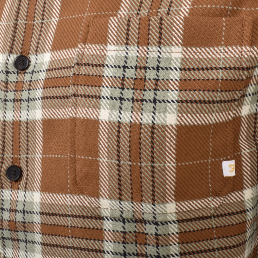 Image number 3 for Farah Marcelo Casual Fit Shirt Brown