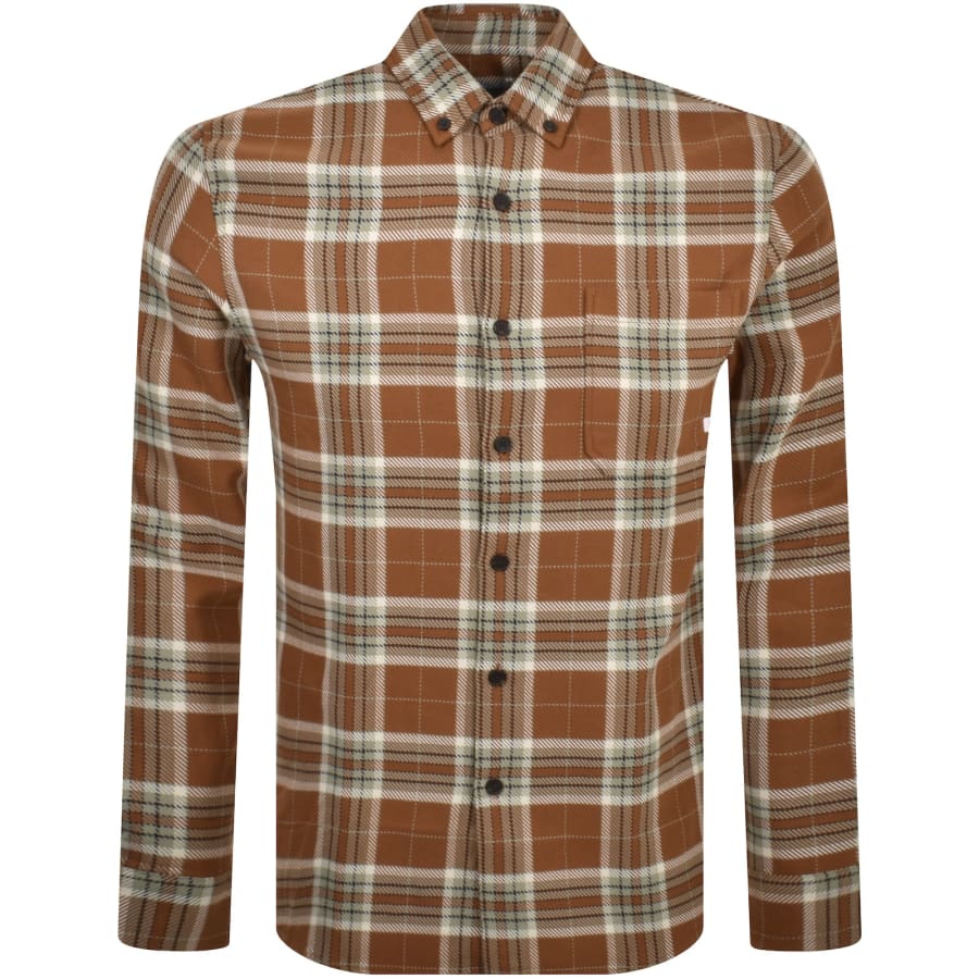 Image number 1 for Farah Marcelo Casual Fit Shirt Brown