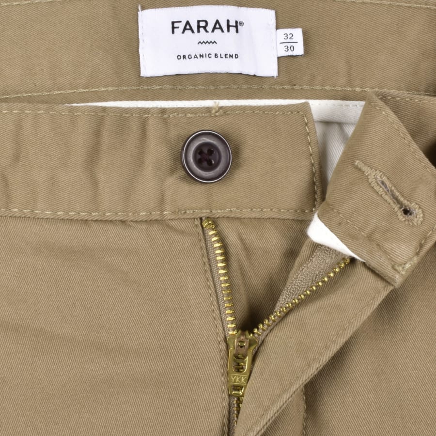 Image number 5 for Farah Elm Slim Fit Chino Trousers Brown