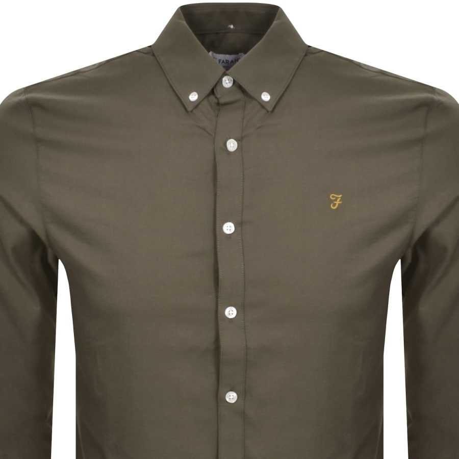 Image number 2 for Farah Brewer Long Sleeve Shirt Grey