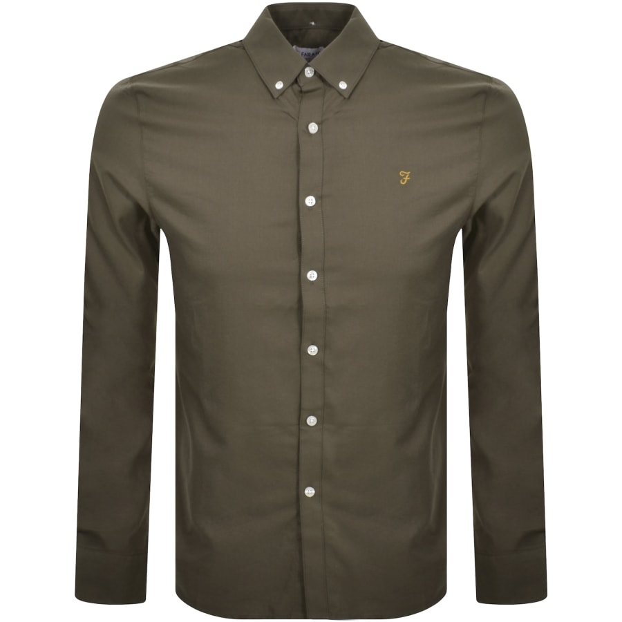 Image number 1 for Farah Brewer Long Sleeve Shirt Grey