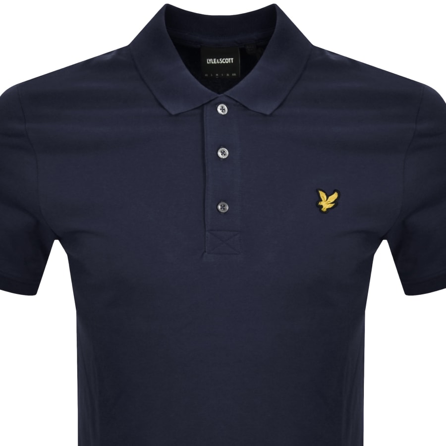 Image number 2 for Lyle And Scott Short Sleeved Polo T Shirt Navy
