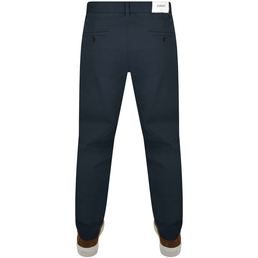 Image number 3 for Farah Norwood Regular Chino Trousers Navy