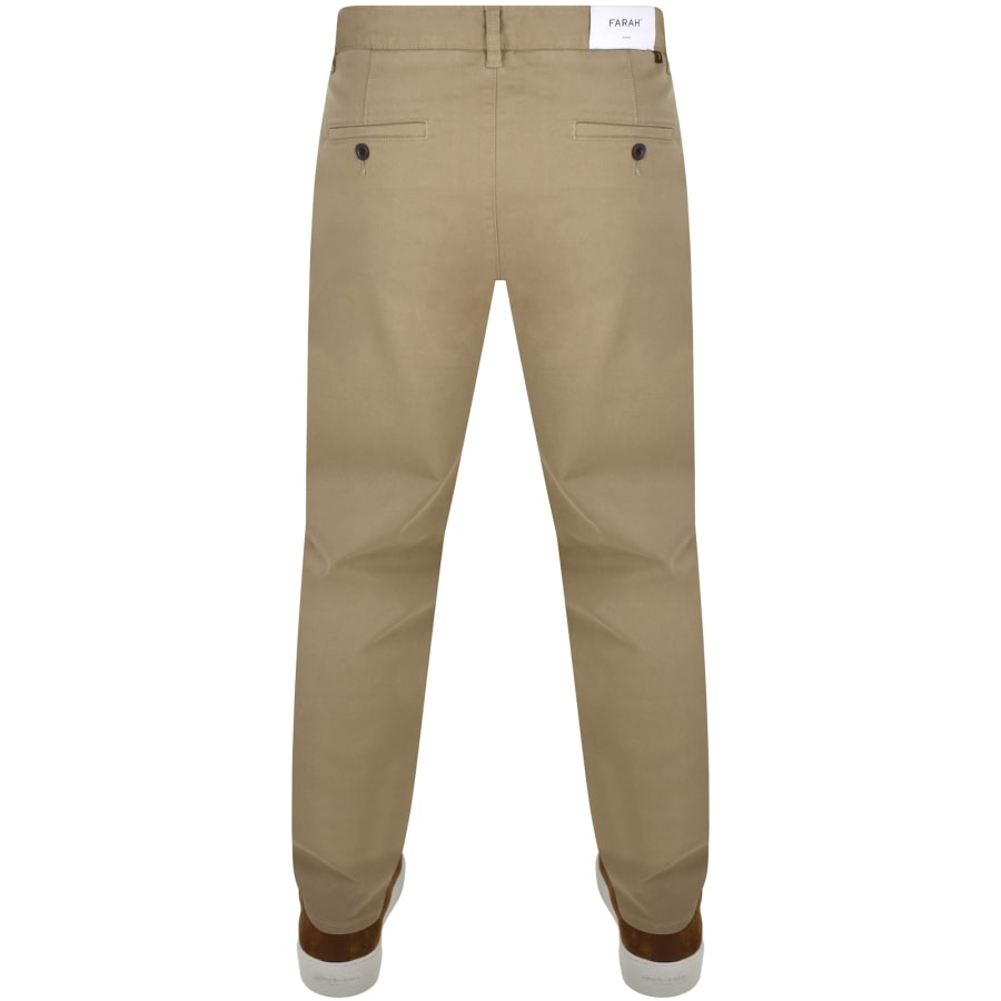 Image number 3 for Farah Norwood Regular Chino Trousers Beige