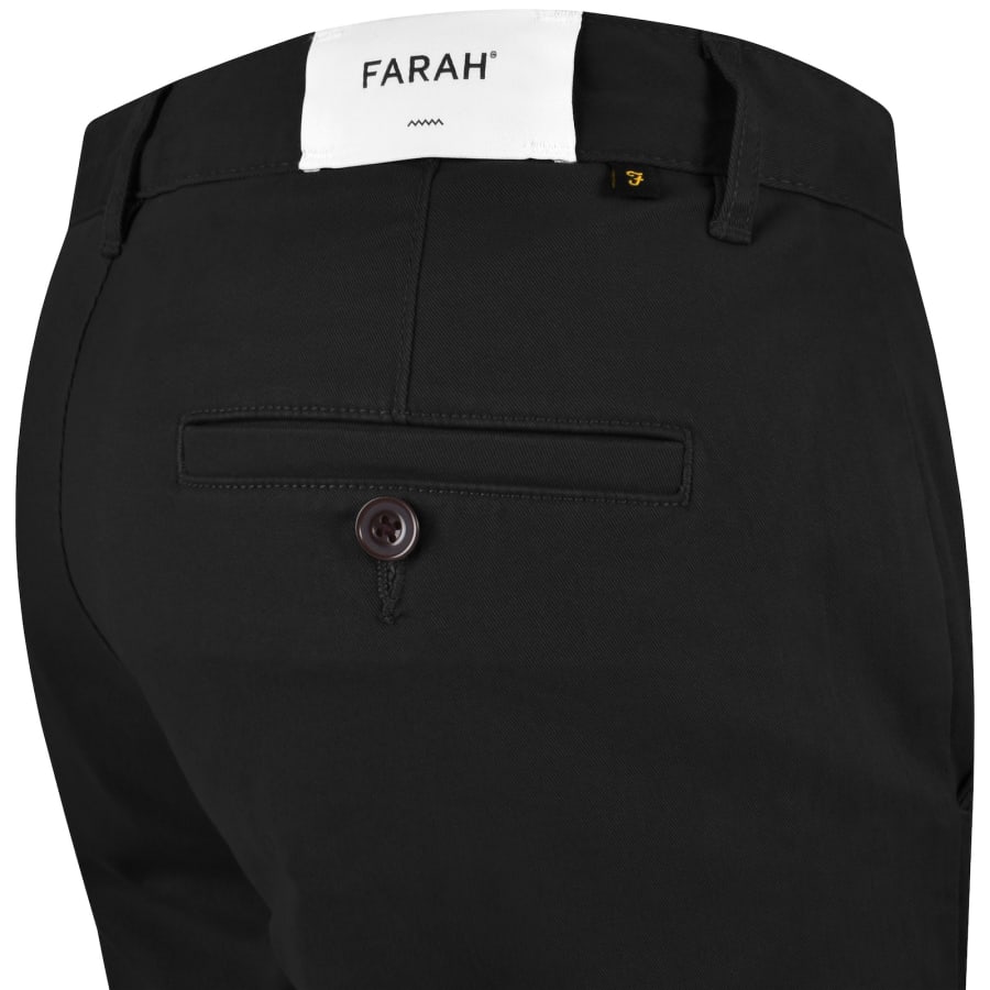 Image number 4 for Farah Norwood Regular Chino Trousers Black
