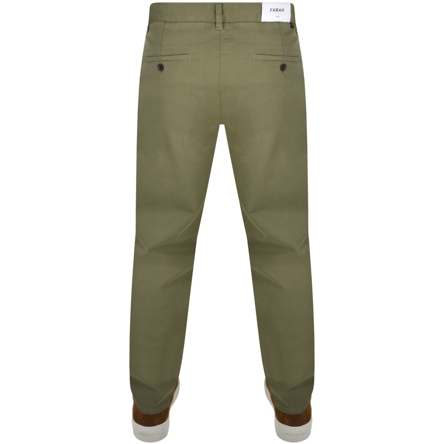 Image number 3 for Farah Norwood Regular Chino Trousers Green