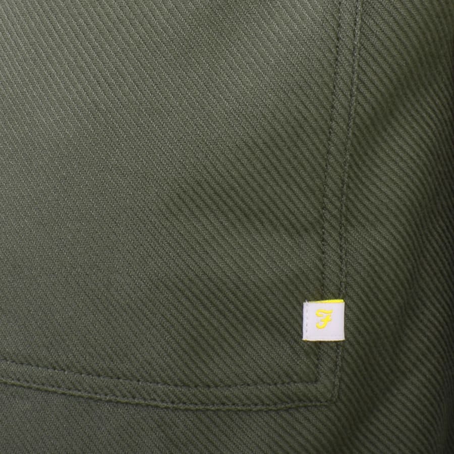 Image number 3 for Farah Carrigan Overshirt Green
