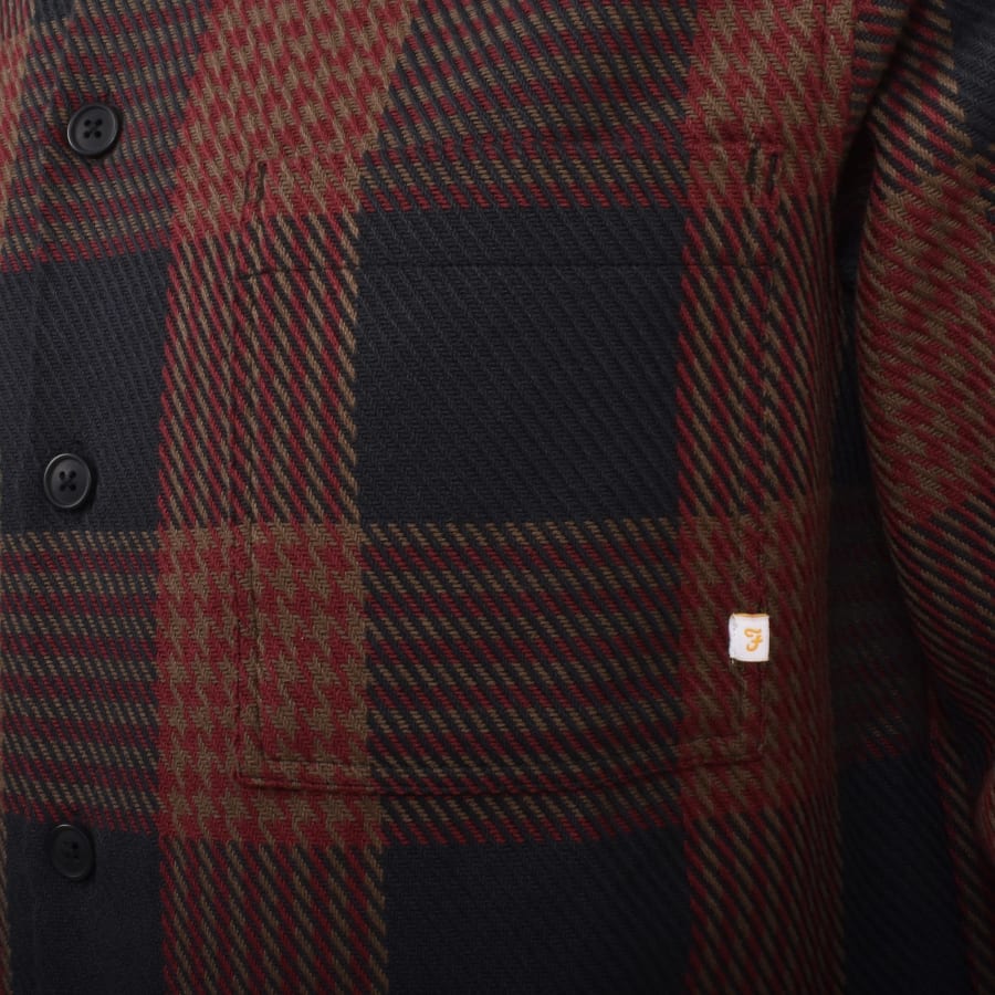 Image number 3 for Farah Hannold Overshirt Burgundy