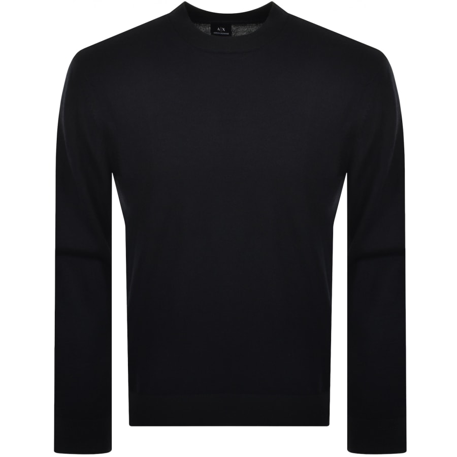 Image number 1 for Armani Exchange Knitted Jumper Navy