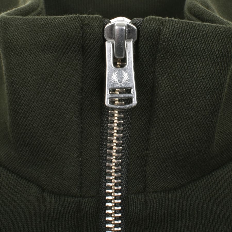 Image number 4 for Fred Perry Half Zip Sweatshirt Green