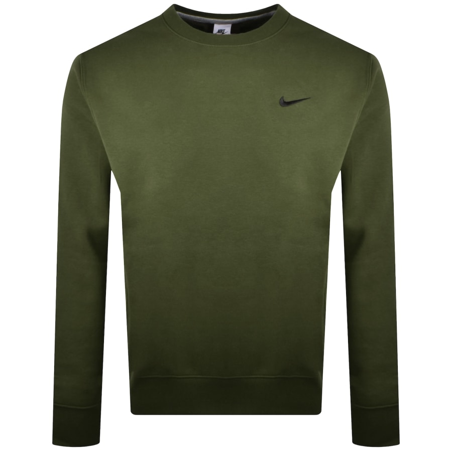 Image number 1 for Nike Club Swoosh Sweatshirt Khaki