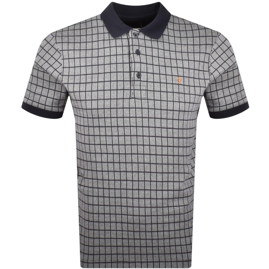 Image number 1 for Farah Rutland Check Polo T Shirt Navy