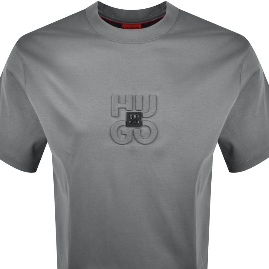 Image number 2 for HUGO Debostac Relaxed Fit T Shirt Grey