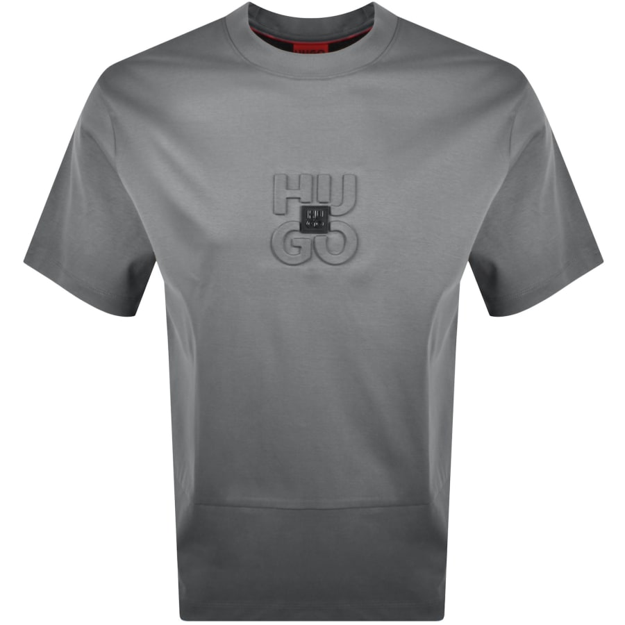 Image number 1 for HUGO Debostac Relaxed Fit T Shirt Grey